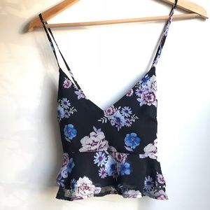 Forever 21 Floral Crop Top S